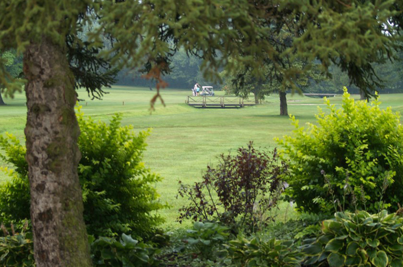 two men on golf course